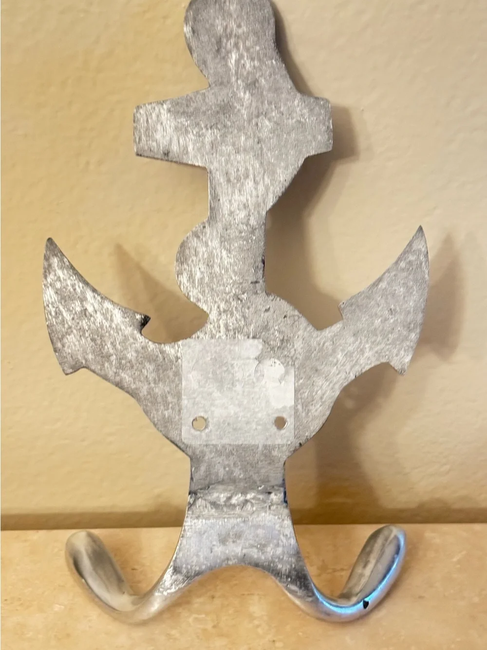 Vintage Cast Metal Nautical Anchor Double Hooks for Coats or Towels
